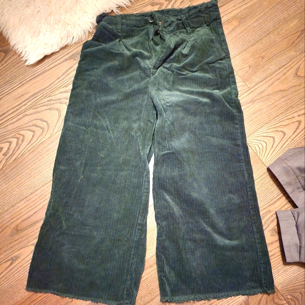 Emerald green corduroy pants